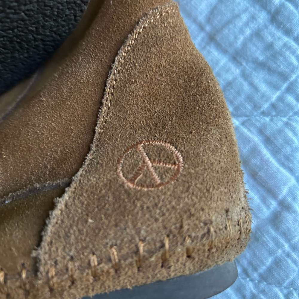 Peace Mocs Lace Up Suede Leather Boho Hippie Tall Moccasin Boots 7 - Picture 8 of 14